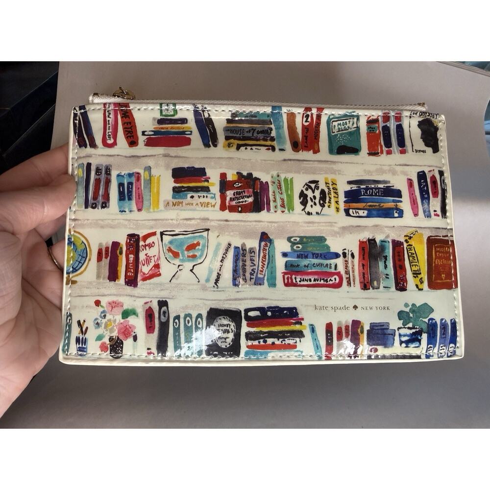 Kate Spade Book Zipper Pouch Wallet Or Cosmetic Bag - Picture 3 of 8